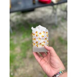 Candy corn Halloween Glass Cup